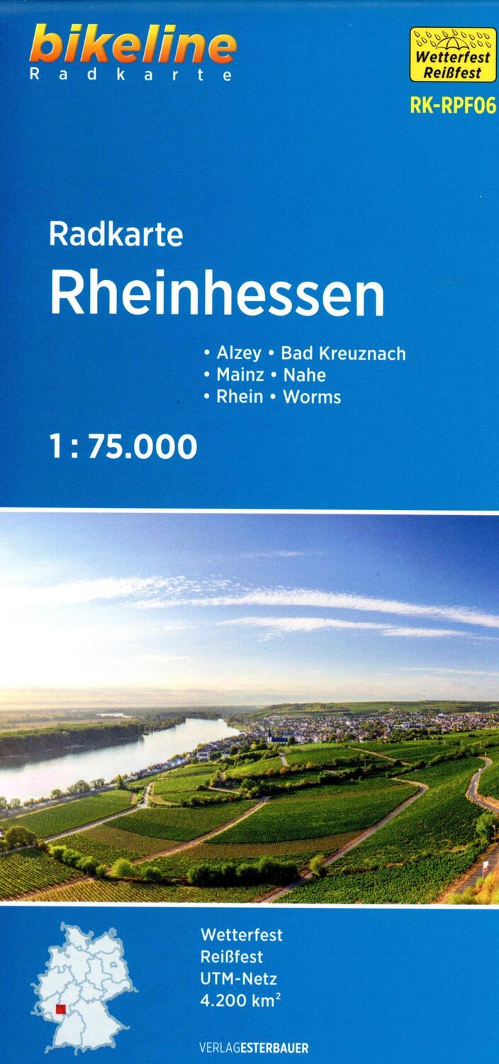 Cover: 9783711100207 | Radkarte Rheinhessen 1 : 75.000 (RK-RPF06) | Esterbauer Verlag | 2022