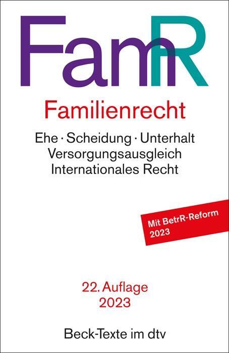 Cover: 9783423531818 | Familienrecht | Rechtsstand: 1. Januar 2023 | Taschenbuch | 992 S.