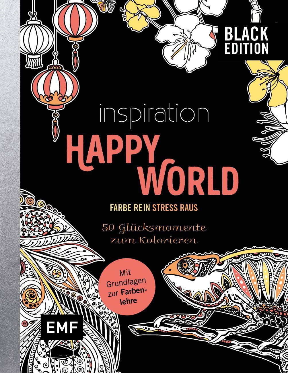 Cover: 9783745913033 | Black Edition: Inspiration Happy World - 50 Glücksmomente zum...