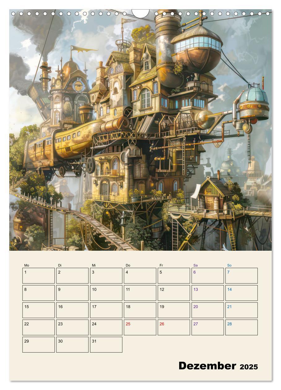 Bild: 9783457146842 | Steampunk - Mechanische Fantasiewelt (Wandkalender 2025 DIN A3...