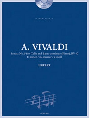Cover: 9783905476484 | Sonata No. 5 for Cello and Basso continuo (Piano) | RV 40 in E minor