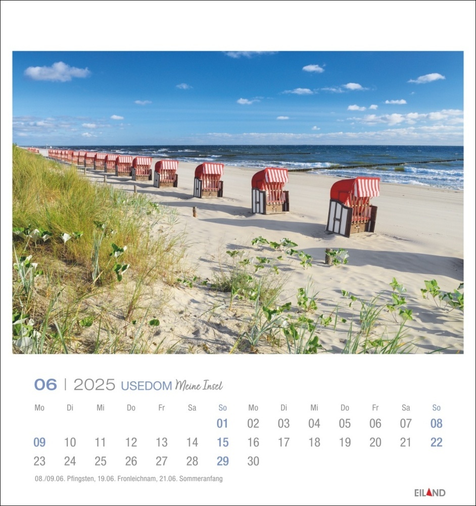 Bild: 9783964023377 | Usedom Postkartenkalender 2025 - Meine Insel | Eiland | Kalender