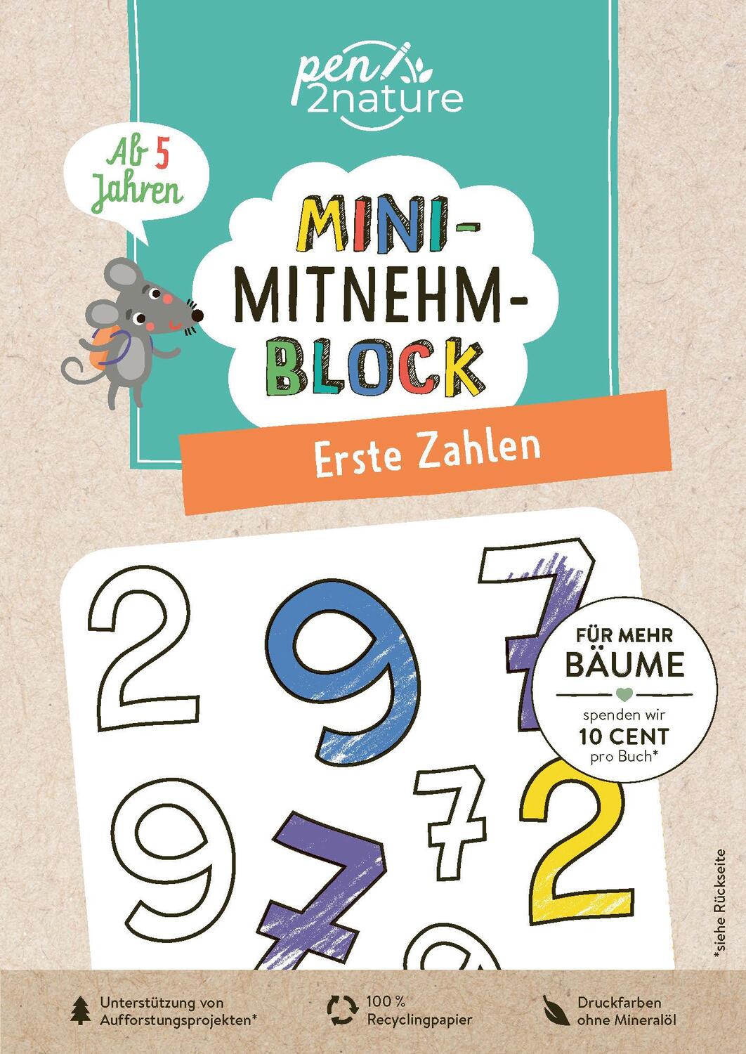 Cover: 9783987640803 | Mini-Mitnehm-Block Erste Zahlen | Pen2nature | Taschenbuch | 96 S.