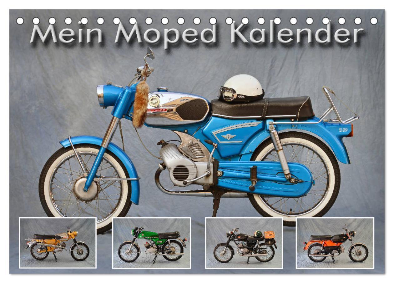 Cover: 9783675553668 | Mein Moped Kalender (Tischkalender 2024 DIN A5 quer), CALVENDO...