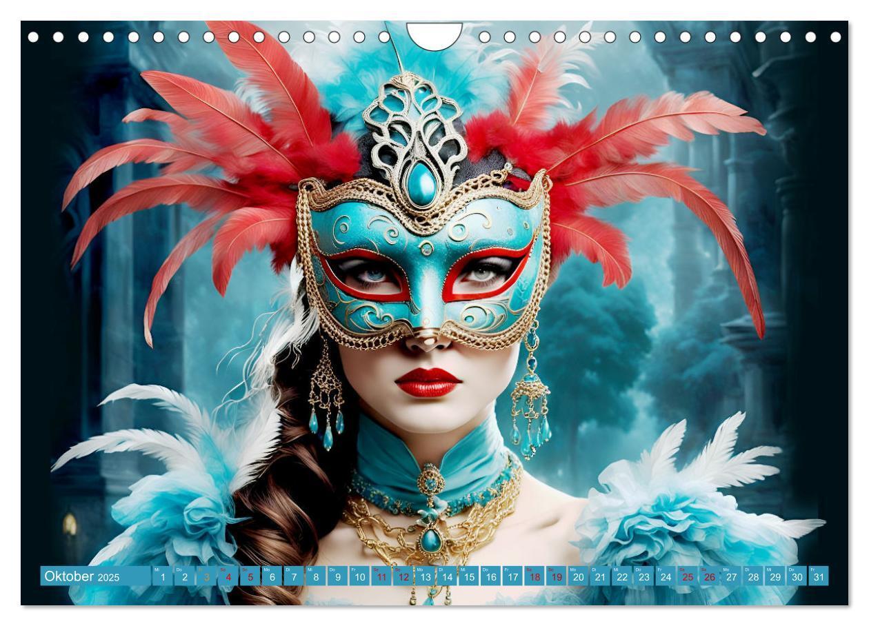 Bild: 9783383798306 | Maskerade Deluxe (Wandkalender 2025 DIN A4 quer), CALVENDO...