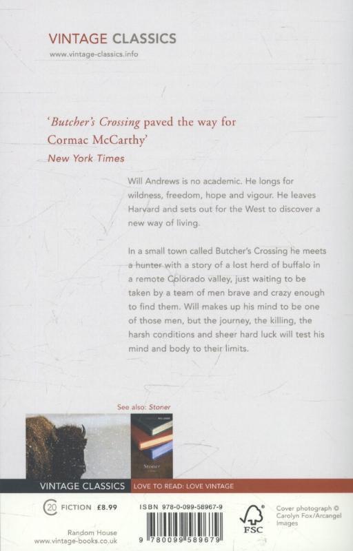 Rückseite: 9780099589679 | Butcher's Crossing | John Williams | Taschenbuch | Vintage Classics