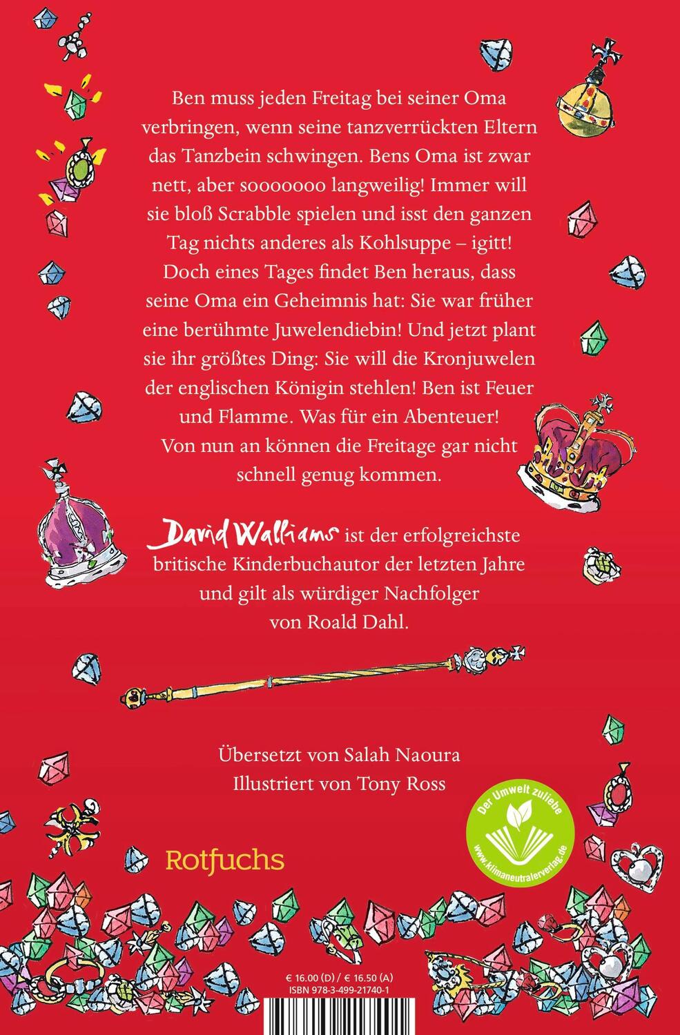 Rückseite: 9783757100773 | Gangsta-Oma | Für Mädchen und Jungen ab 10 | David Walliams | Buch