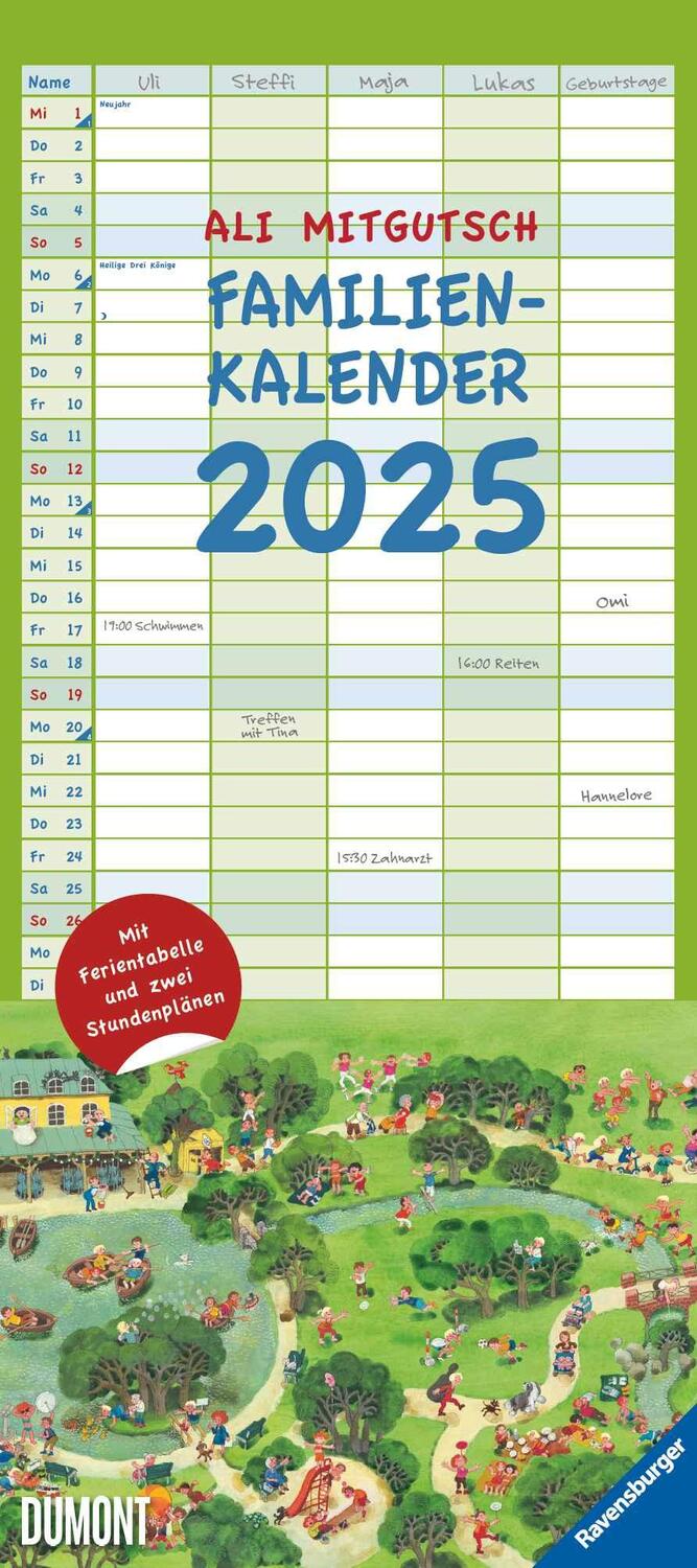 Cover: 4250809653686 | Ali Mitgutsch Familienkalender 2025 - Wandkalender - Familienplaner...
