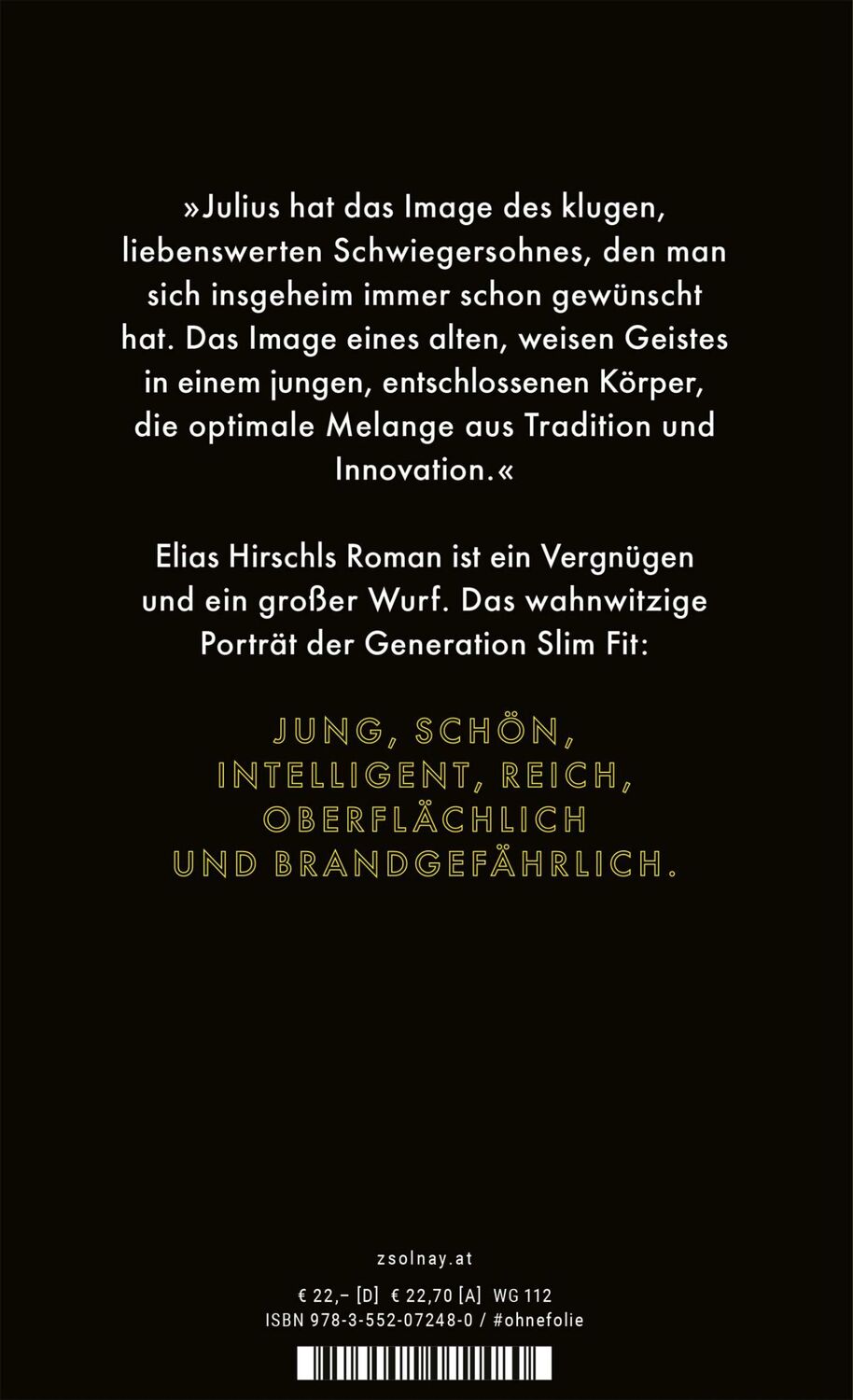 Bild: 9783552072480 | Salonfähig | Roman | Elias Hirschl | Buch | 256 S. | Deutsch | 2021