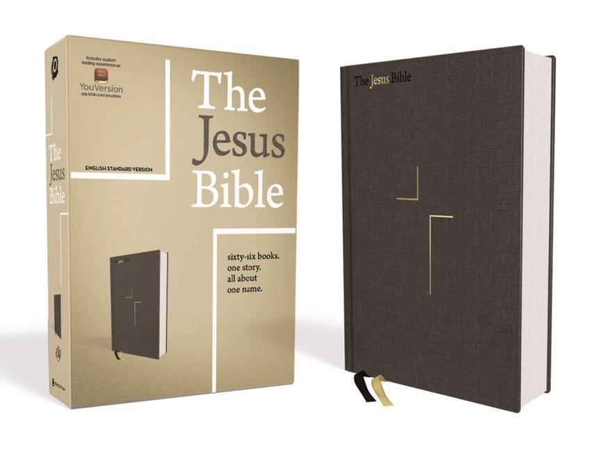 Cover: 9780310452201 | The Jesus Bible, ESV Edition, Cloth over Board, Gray | Zondervan