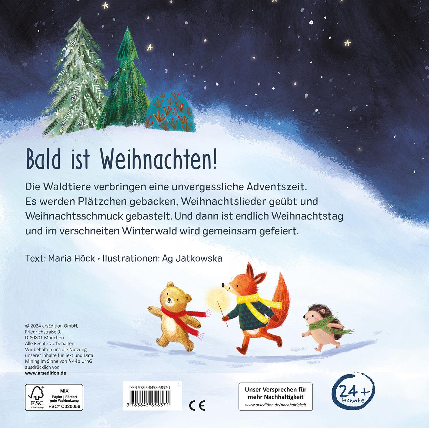 Rückseite: 9783845858371 | Mein erstes Adventskalenderbuch | Mit 24 Kläppchen | Maria Höck | Buch