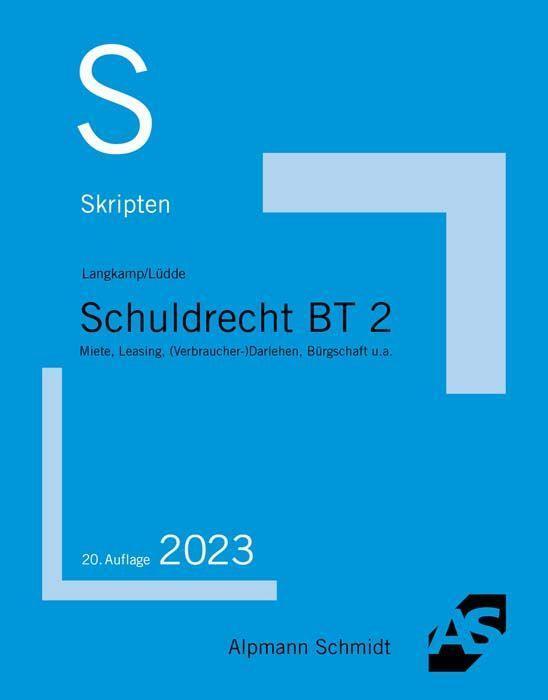 Cover: 9783867528788 | Skript Schuldrecht BT 2 | Tobias Langkamp (u. a.) | Taschenbuch | 2023