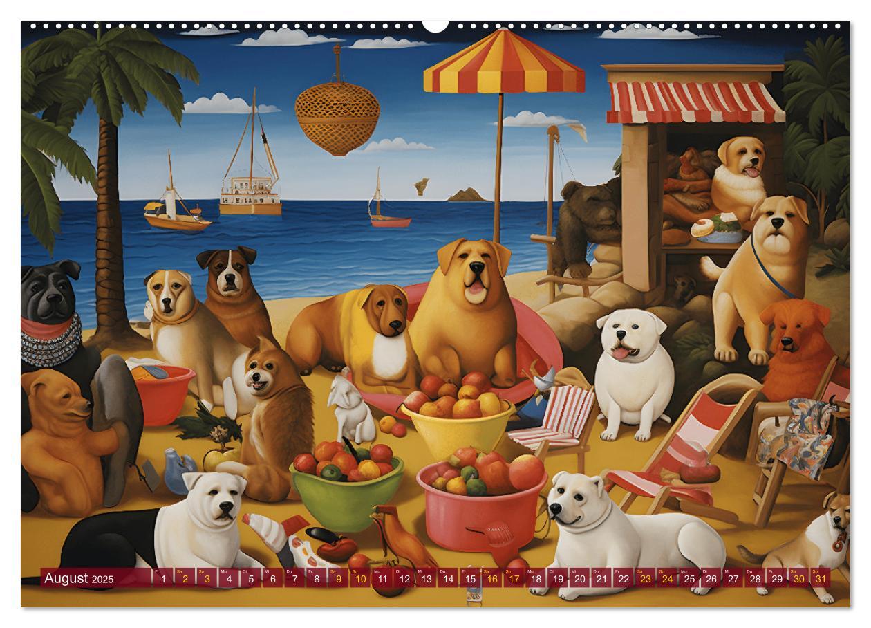 Bild: 9783383855481 | Boteros Hunde - Kunstvoller Kalender im Stile des Boterismo...