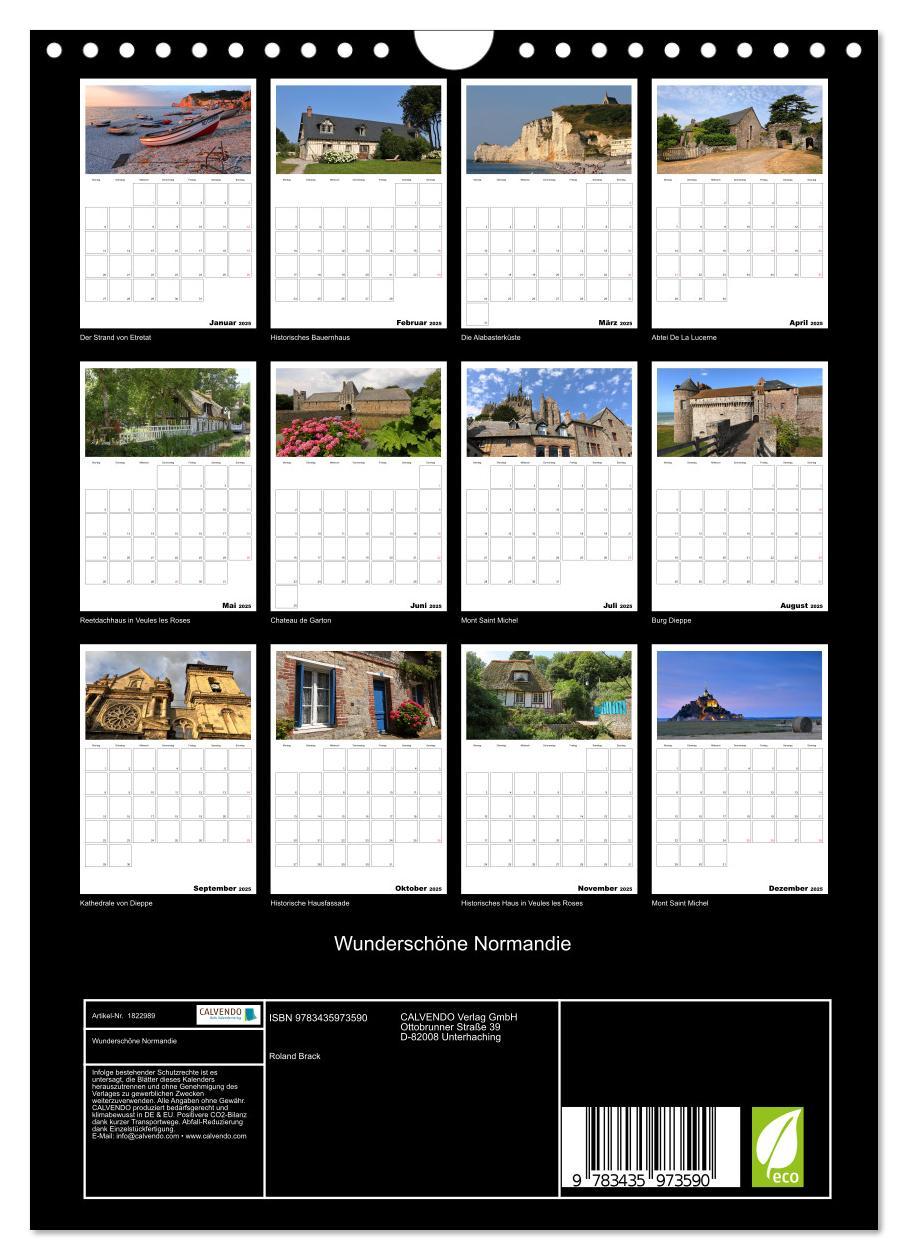 Bild: 9783435973590 | Wunderschöne Normandie (Wandkalender 2025 DIN A4 hoch), CALVENDO...