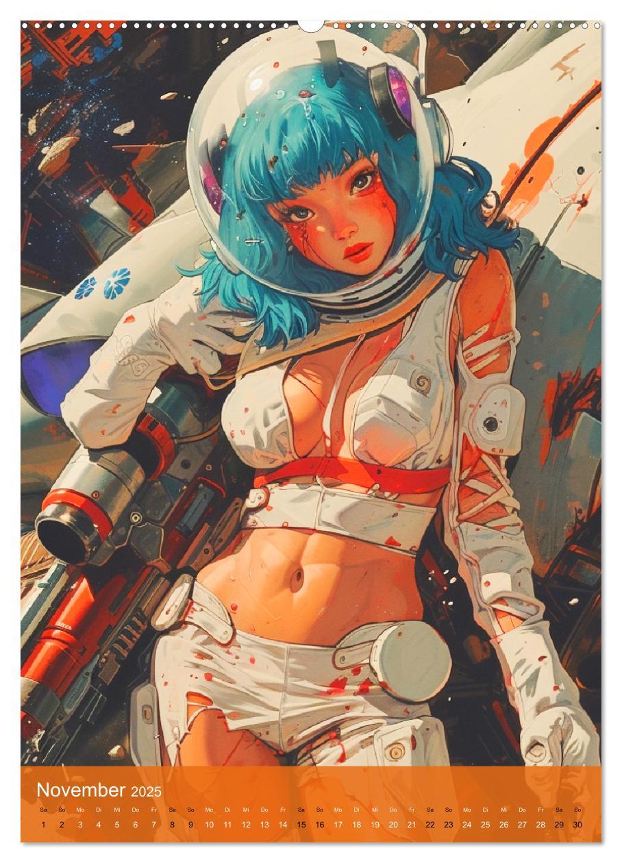 Bild: 9783383812880 | Manga-Comics. Cyberpunk Anime. Science Fiction Girls (Wandkalender...