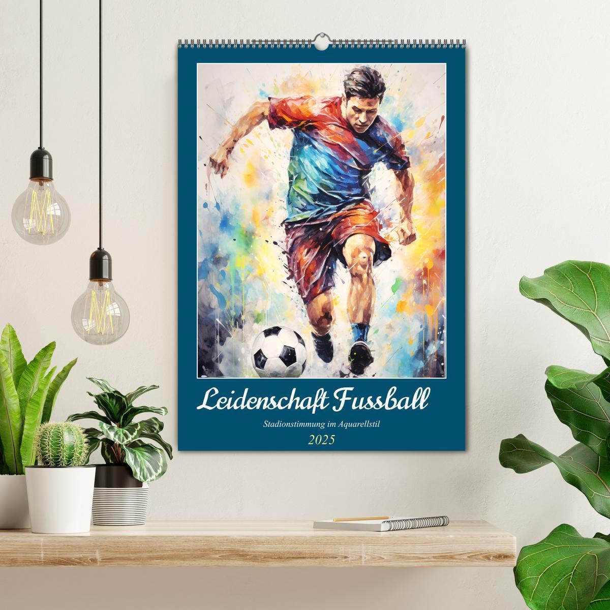 Bild: 9783383806926 | Leidenschaft Fussball. Stadionstimmung im Aquarellstil...