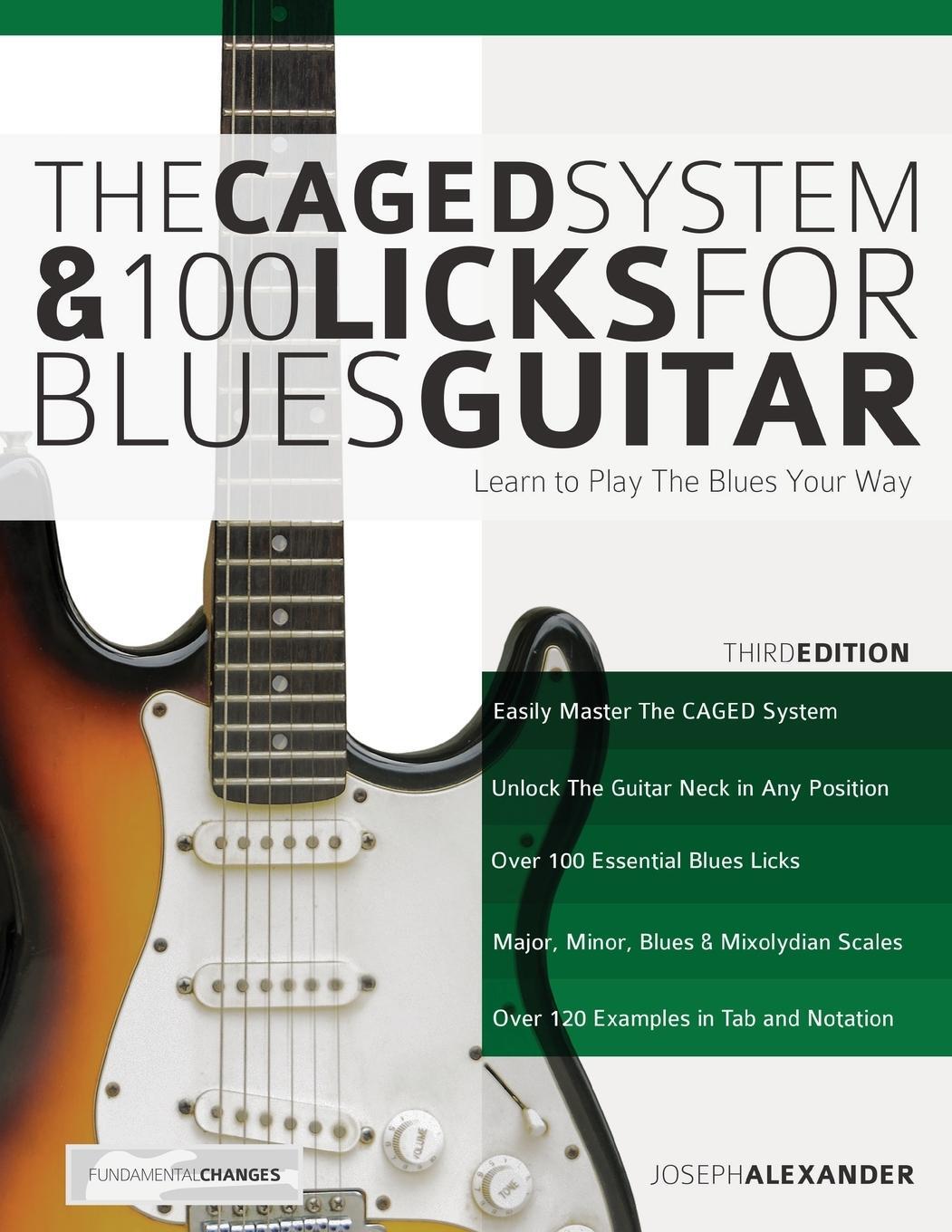 Cover: 9781789330014 | The Caged System and 100 Licks for Blues Guitar | Joseph Alexander