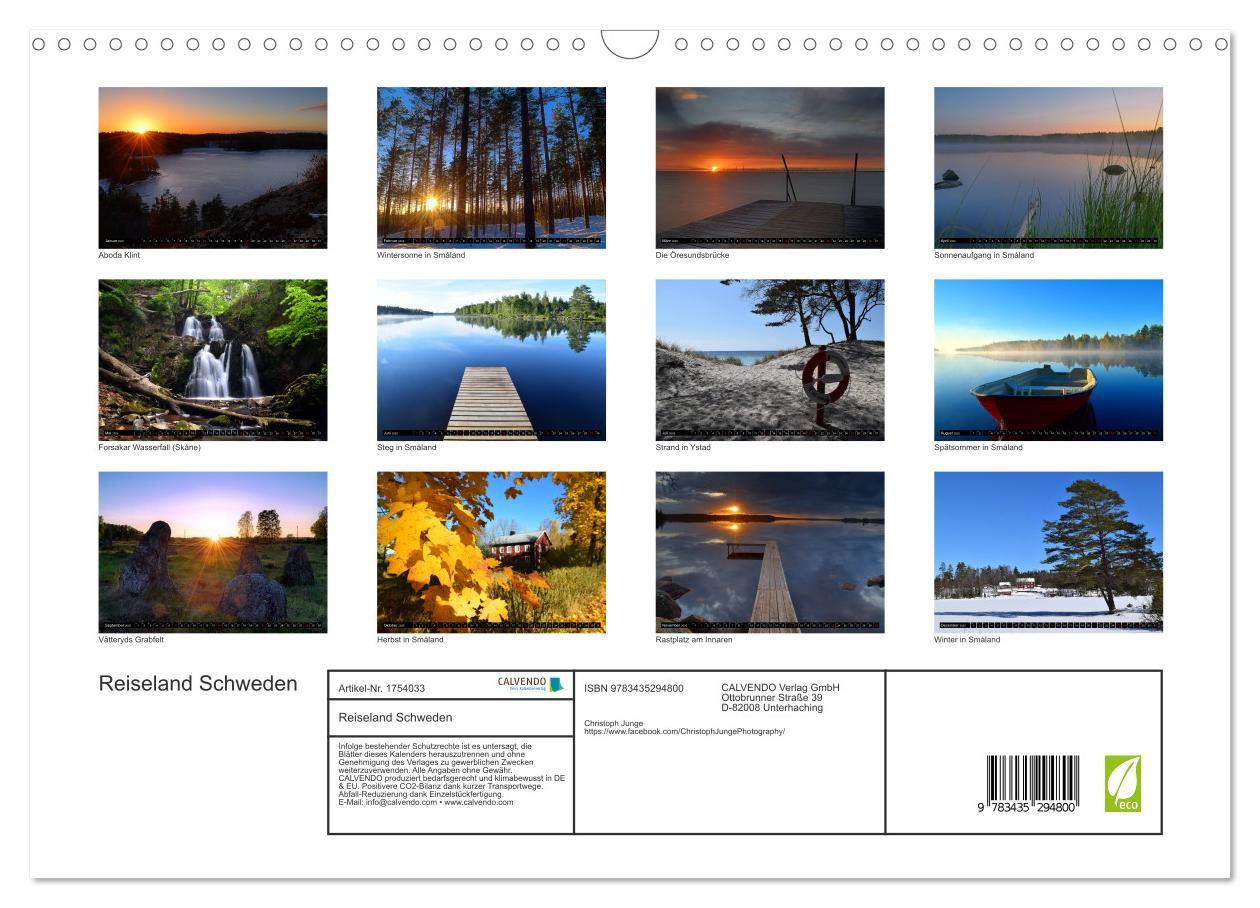 Bild: 9783435294800 | Reiseland Schweden (Wandkalender 2025 DIN A3 quer), CALVENDO...