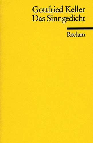 Cover: 9783150061930 | Das Sinngedicht | Gottfried Keller | Taschenbuch | Deutsch | 1986