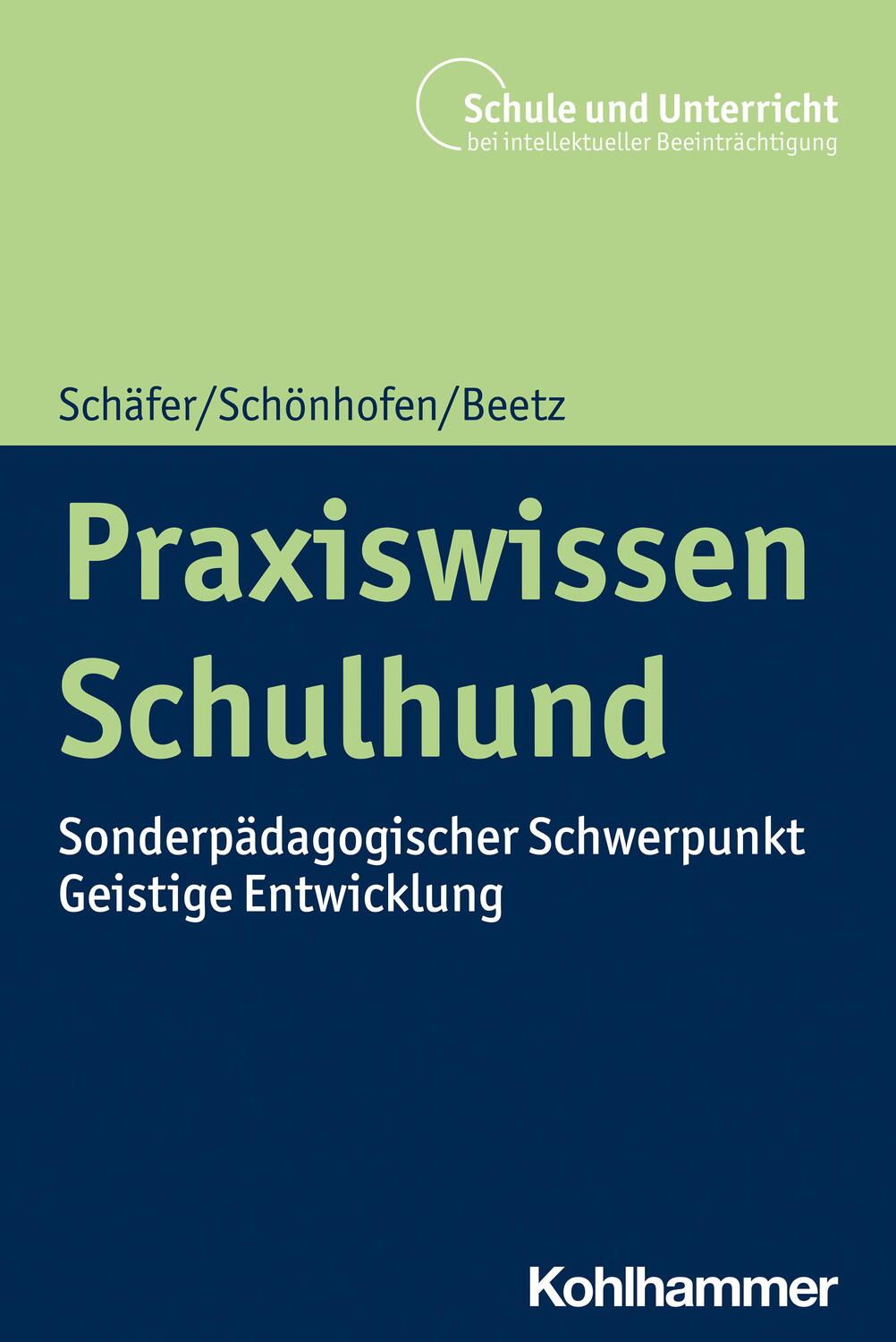 Cover: 9783170433939 | Praxiswissen Schulhund | Holger Schäfer (u. a.) | Taschenbuch | 2023