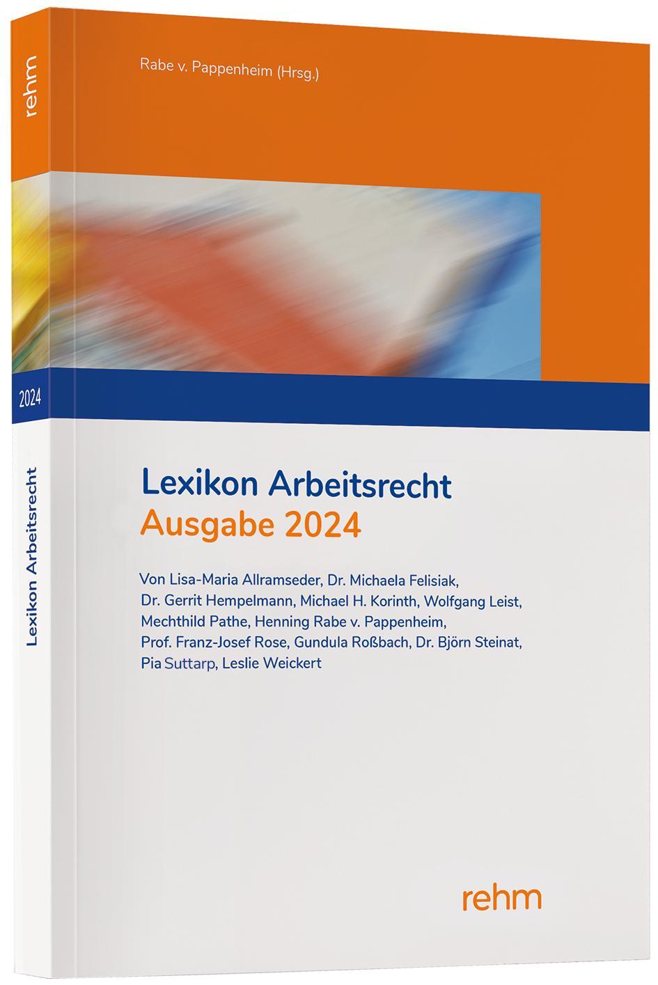 Cover: 9783807328652 | Lexikon Arbeitsrecht 2024 | Lisa-Maria Allramseder (u. a.) | Buch