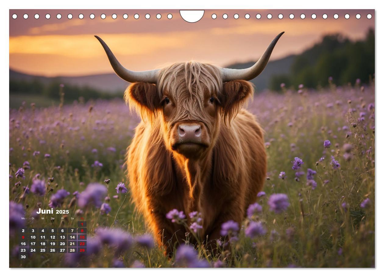 Bild: 9783383836398 | Highland Kühe (Wandkalender 2025 DIN A4 quer), CALVENDO Monatskalender