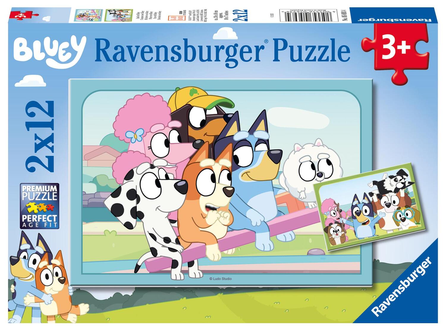 Cover: 4005556056934 | Ravensburger Kinderpuzzle 05693 - Spaß mit Bluey - 2x12 Teile Bluey...