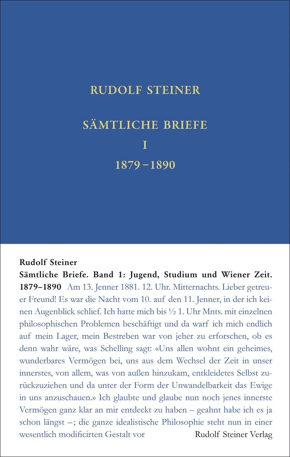 Cover: 9783727403811 | Sämtliche Briefe | Rudolf Steiner | Buch | Deutsch | 2021