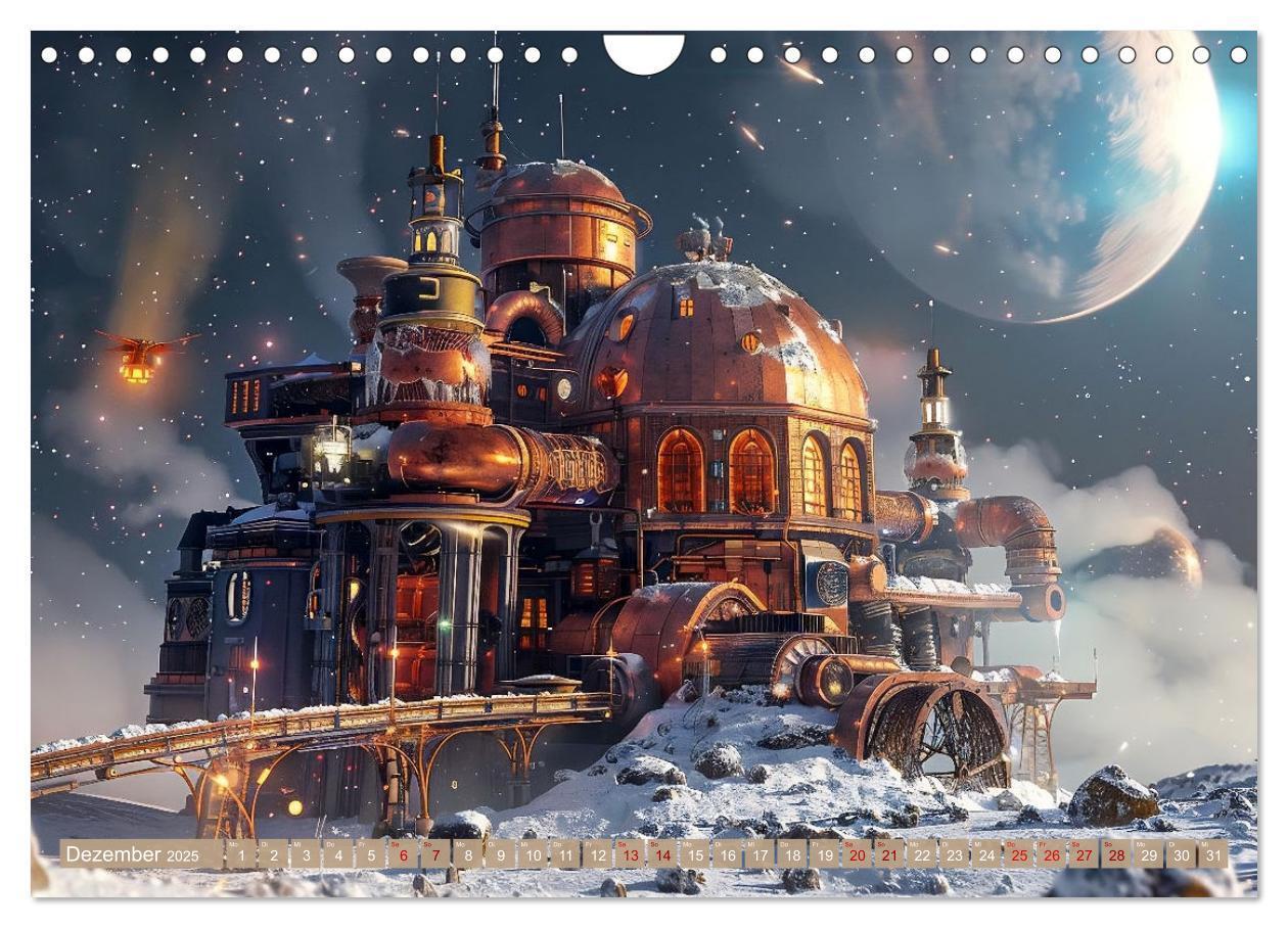 Bild: 9783435649082 | Steampunk im Weltall (Wandkalender 2025 DIN A4 quer), CALVENDO...