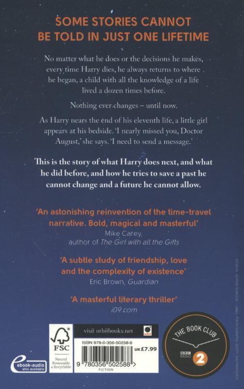 Rückseite: 9780356502588 | The First Fifteen Lives of Harry August | Claire North | Taschenbuch