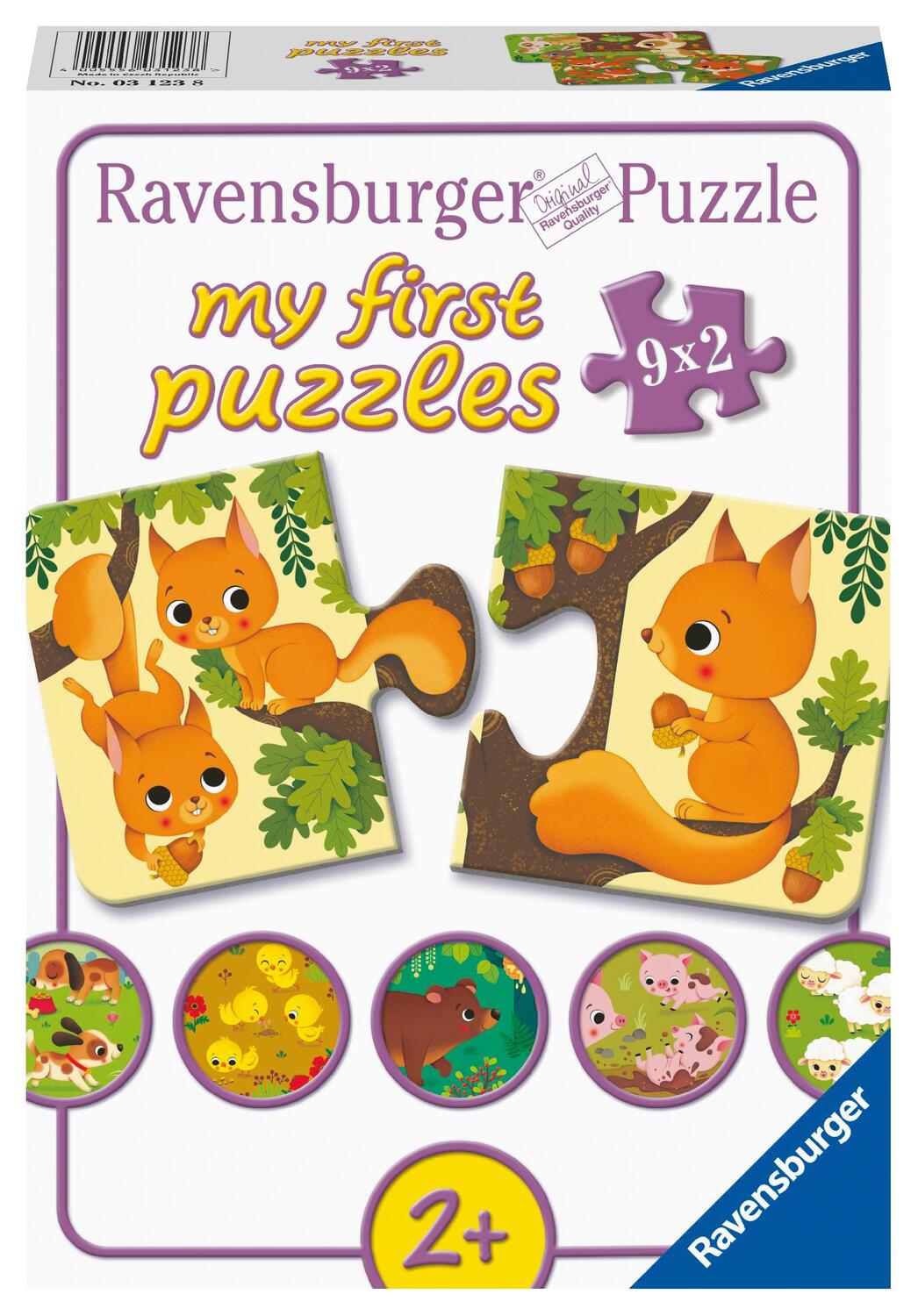 Cover: 4005556031238 | Ravensburger Kinderpuzzle - Tiere und ihre Kinder - 9x2 Teile my...