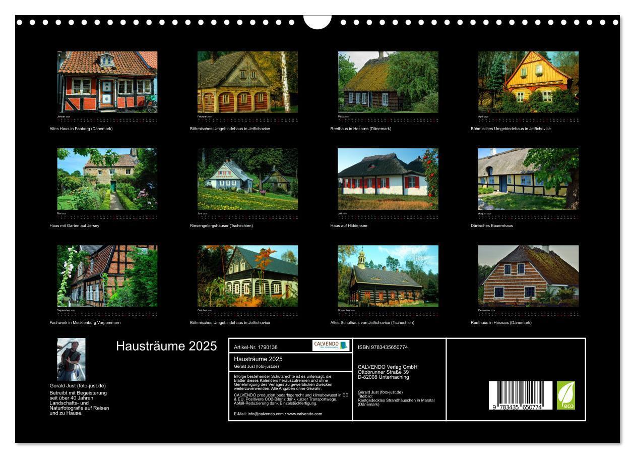 Bild: 9783435650774 | Hausträume 2025 (Wandkalender 2025 DIN A3 quer), CALVENDO...