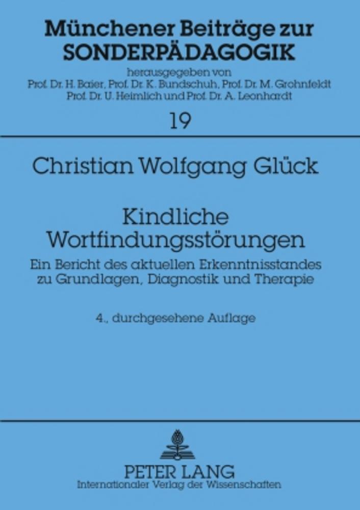 Cover: 9783631598658 | Kindliche Wortfindungsstörungen | Christian Wolfgang Glück | Buch