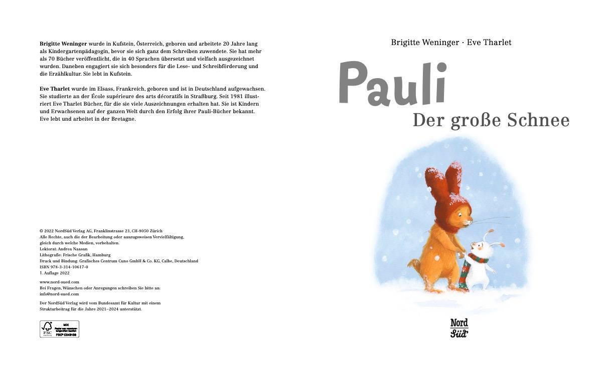 Bild: 9783314106170 | Pauli. Der große Schnee | Brigitte Weninger | Buch | 32 S. | Deutsch