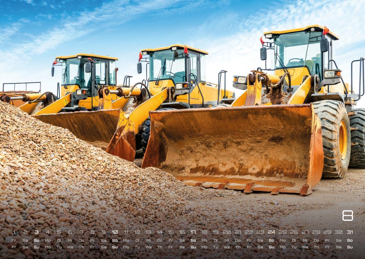 Bild: 9783986733841 | Baumaschinen - gigantische Bauhelfer - 2025 - Kalender DIN A3 | 15 S.