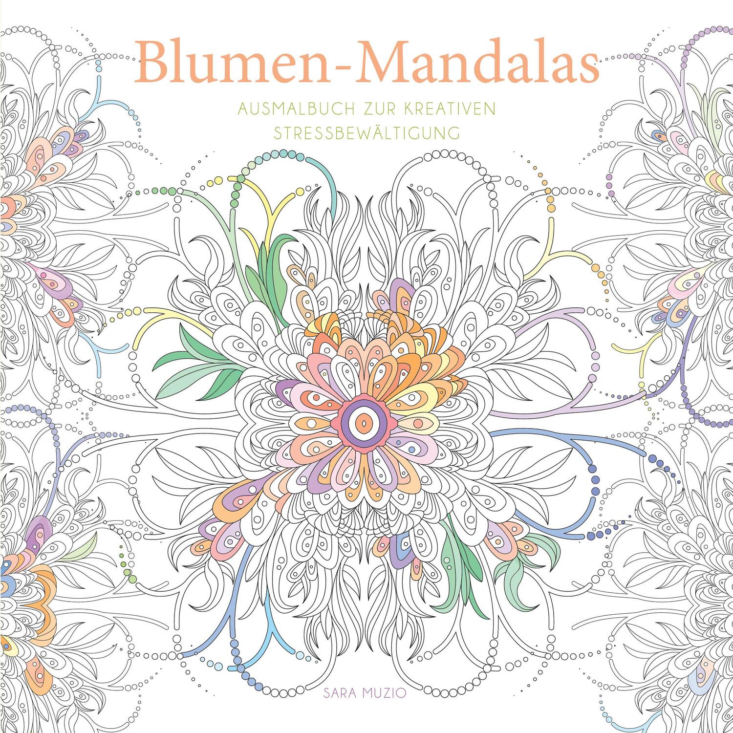 Cover: 9788863126402 | Blumen-Mandalas (Ausmalbuch zur kreativen Stressbewältigung) | White