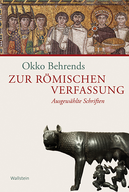 Cover: 9783835314160 | Zur römischen Verfassung | Ausgewählte Schriften | Okko Behrends