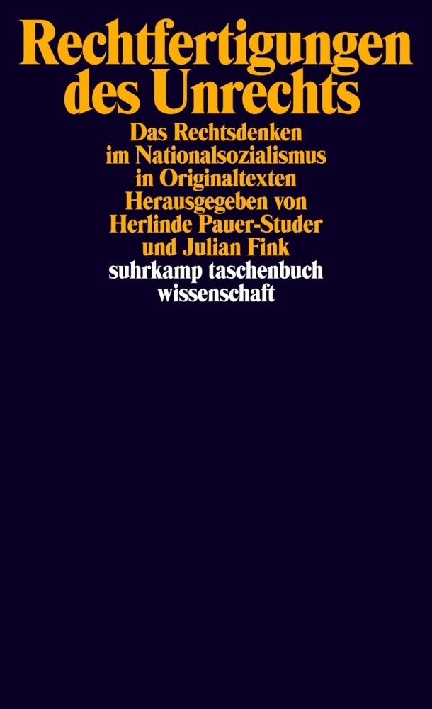 Cover: 9783518296431 | Rechtfertigungen des Unrechts | Herlinde Pauer-Studer (u. a.) | Buch