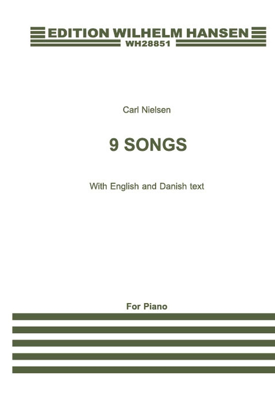 Cover: 9788759851821 | 9 Songs For Medium Voice And Piano | Carl Nielsen | Partitur | 2002