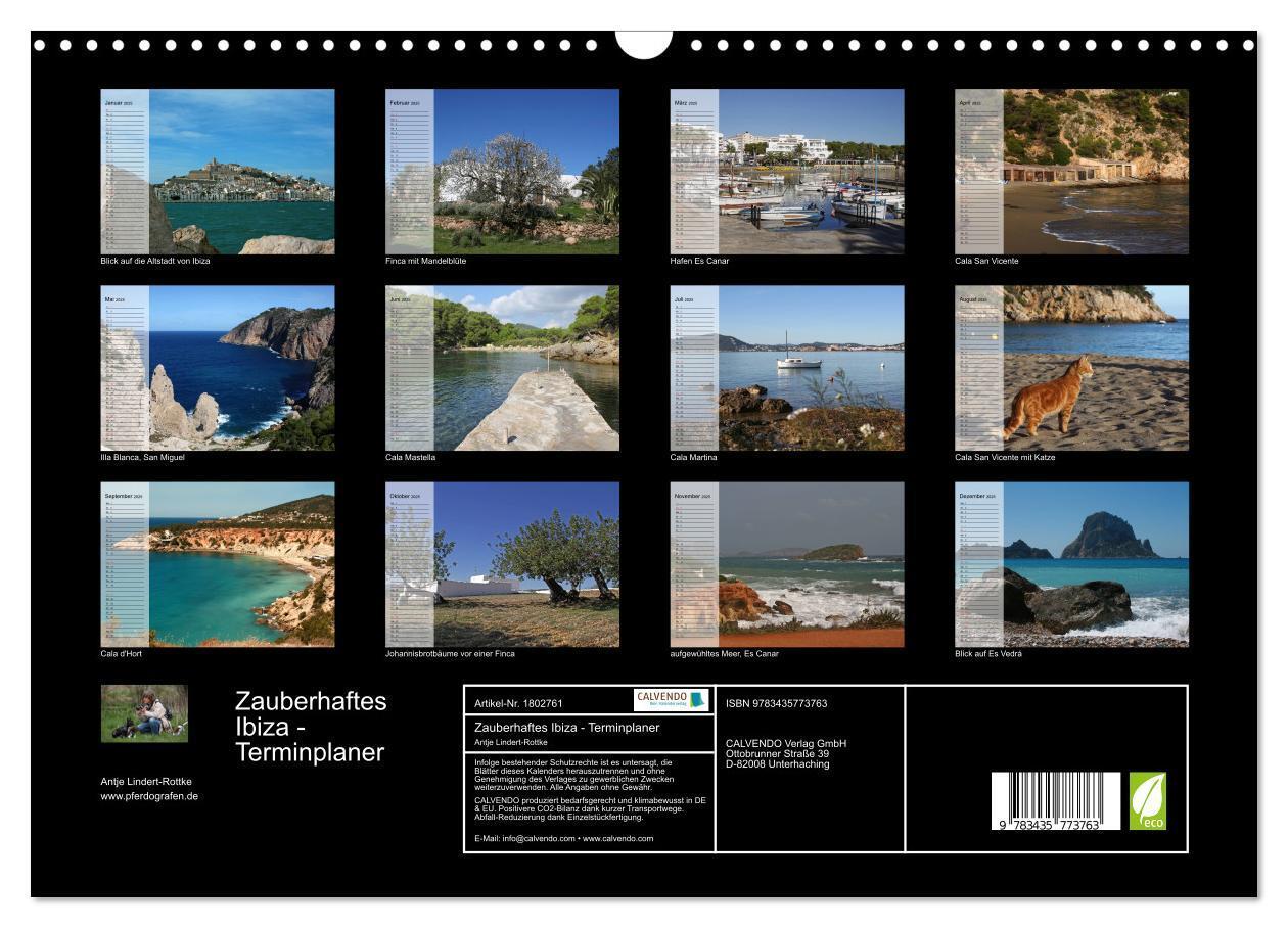 Bild: 9783435773763 | Zauberhaftes Ibiza - Terminplaner (Wandkalender 2025 DIN A3 quer),...