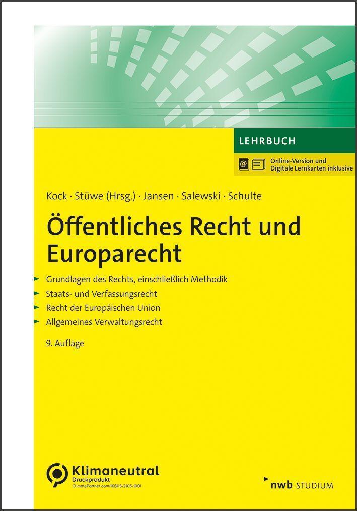 Cover: 9783482483493 | Öffentliches Recht und Europarecht | Kai Uwe Kock (u. a.) | Bundle