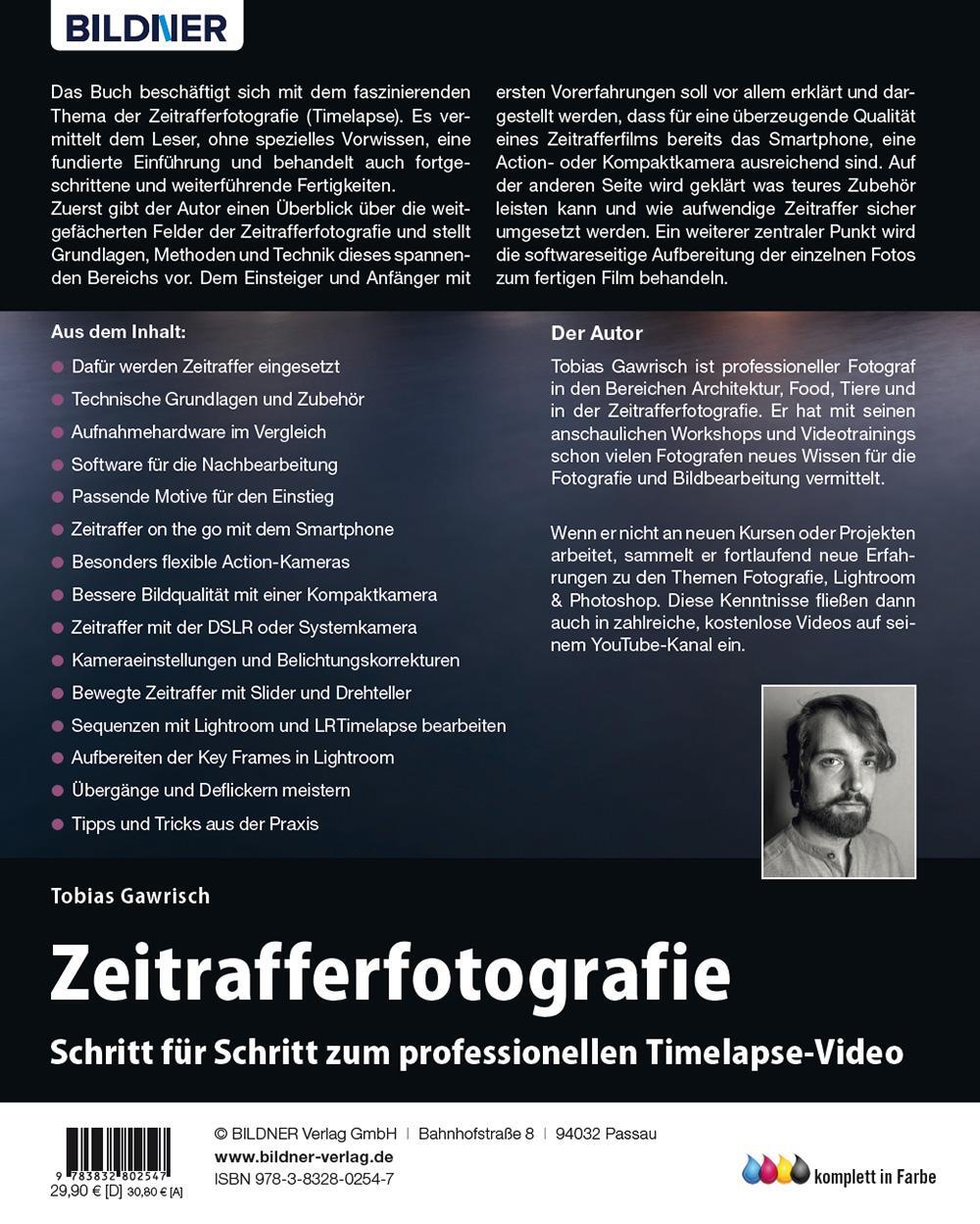 Rückseite: 9783832802547 | Zeitrafferfotografie | Tobias Gawrisch | Buch | 238 S. | Deutsch