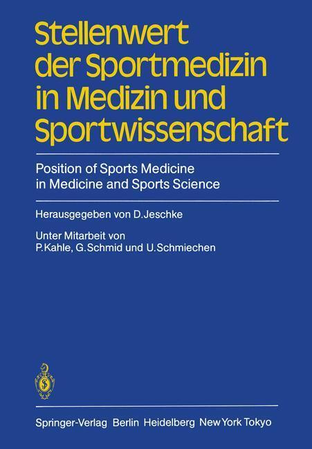 Cover: 9783540136613 | Stellenwert der Sportmedizin in Medizin und...