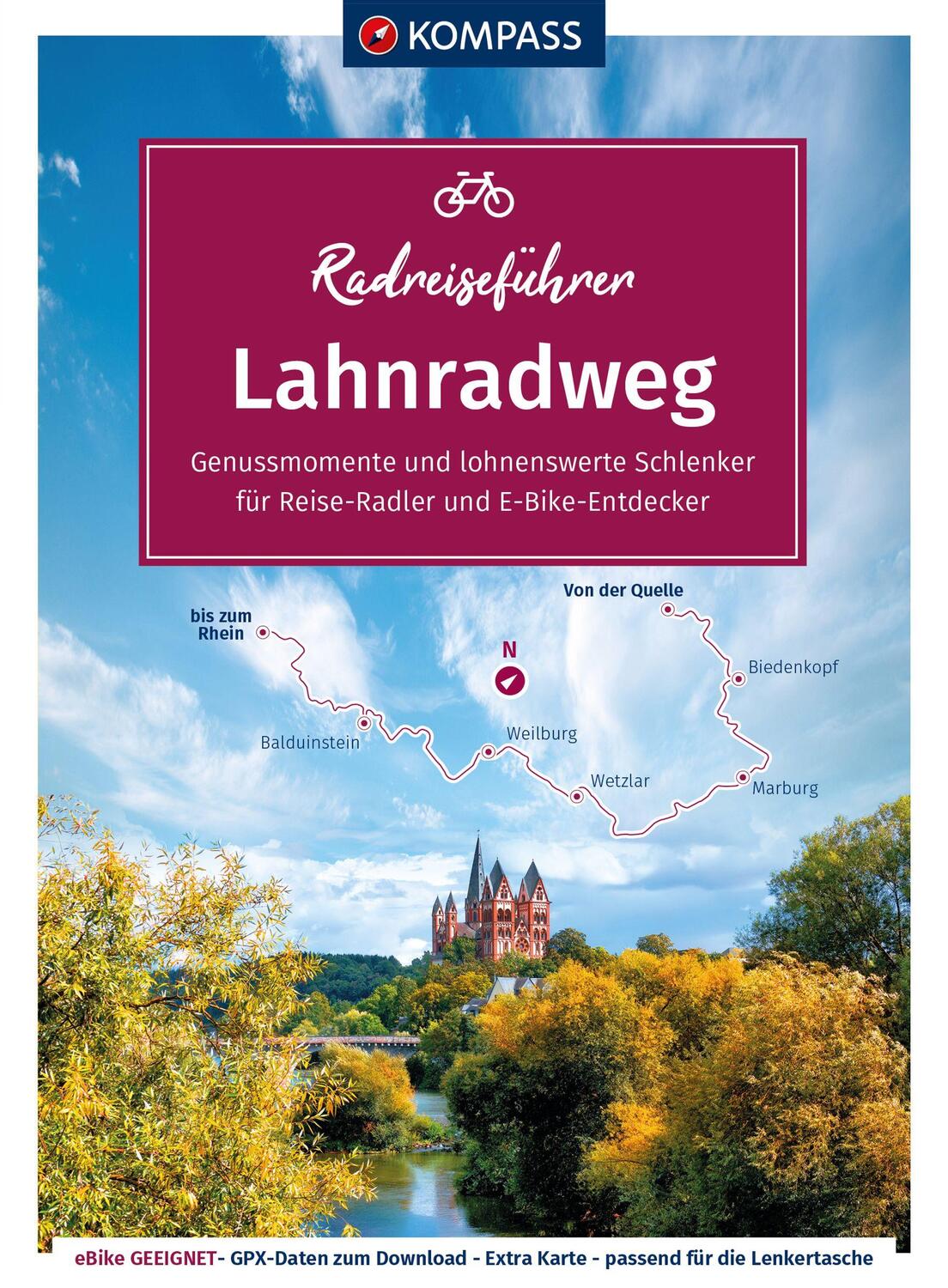 Cover: 9783991213277 | KOMPASS Radreiseführer Lahnradweg | KOMPASS-Karten GmbH | Taschenbuch