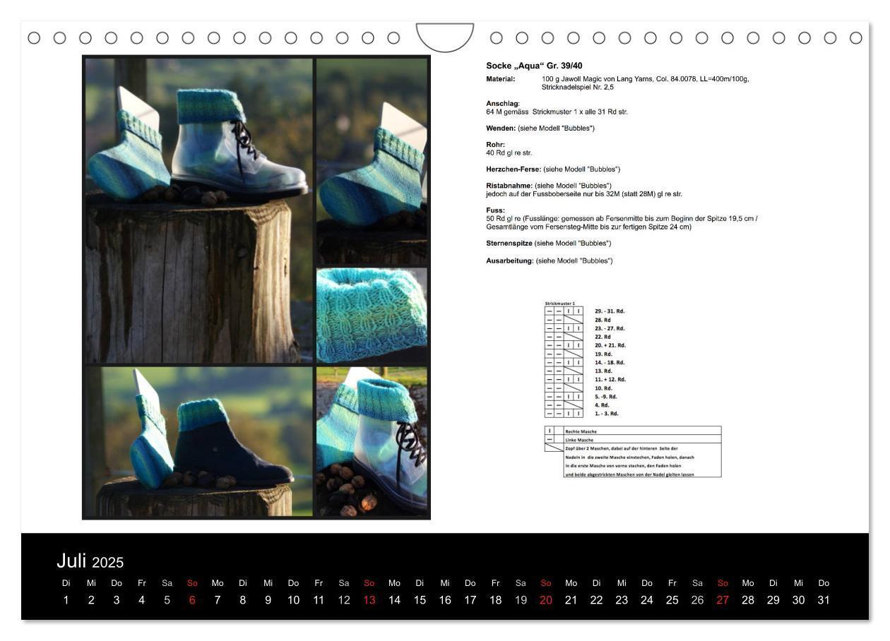 Bild: 9783435660209 | Sockenkalender Bootsocks 2025 (Wandkalender 2025 DIN A4 quer),...