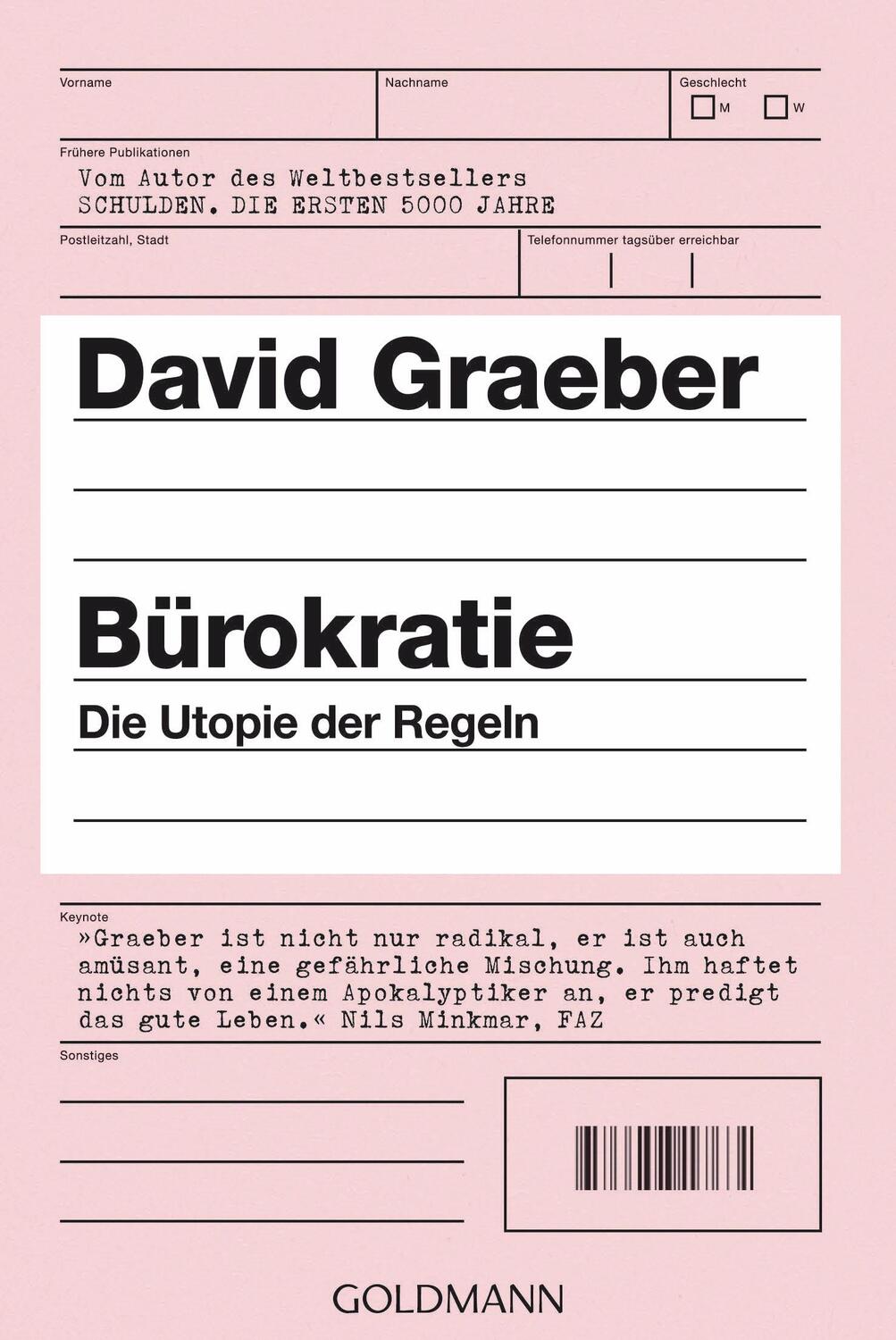 Cover: 9783442159208 | Bürokratie | Die Utopie der Regeln | David Graeber | Taschenbuch