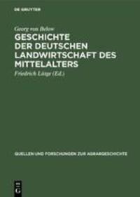 Cover: 9783828250666 | Geschichte der deutschen Landwirtschaft des Mittelalters | Below