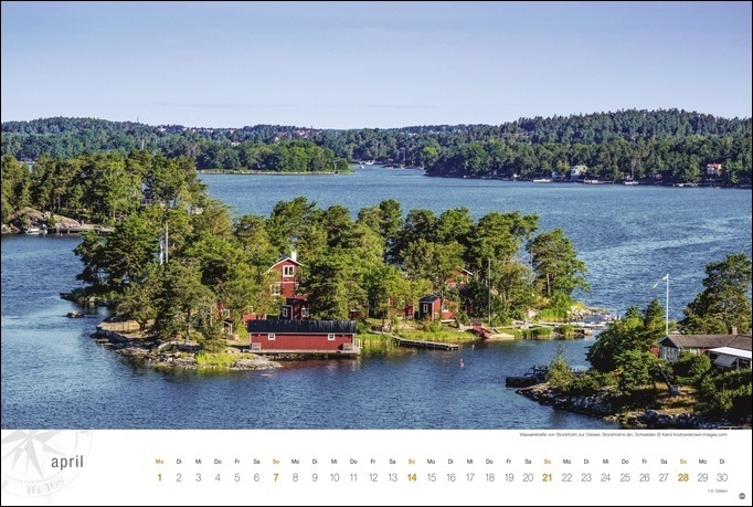 Bild: 9783756400935 | Skandinavien Globetrotter Kalender 2024. Stille Wasser, rote...