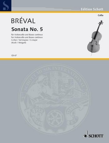Cover: 9790001016988 | Sonata No. 5 G-Dur | Jean Baptiste Bréval | Broschüre | Deutsch | 2018
