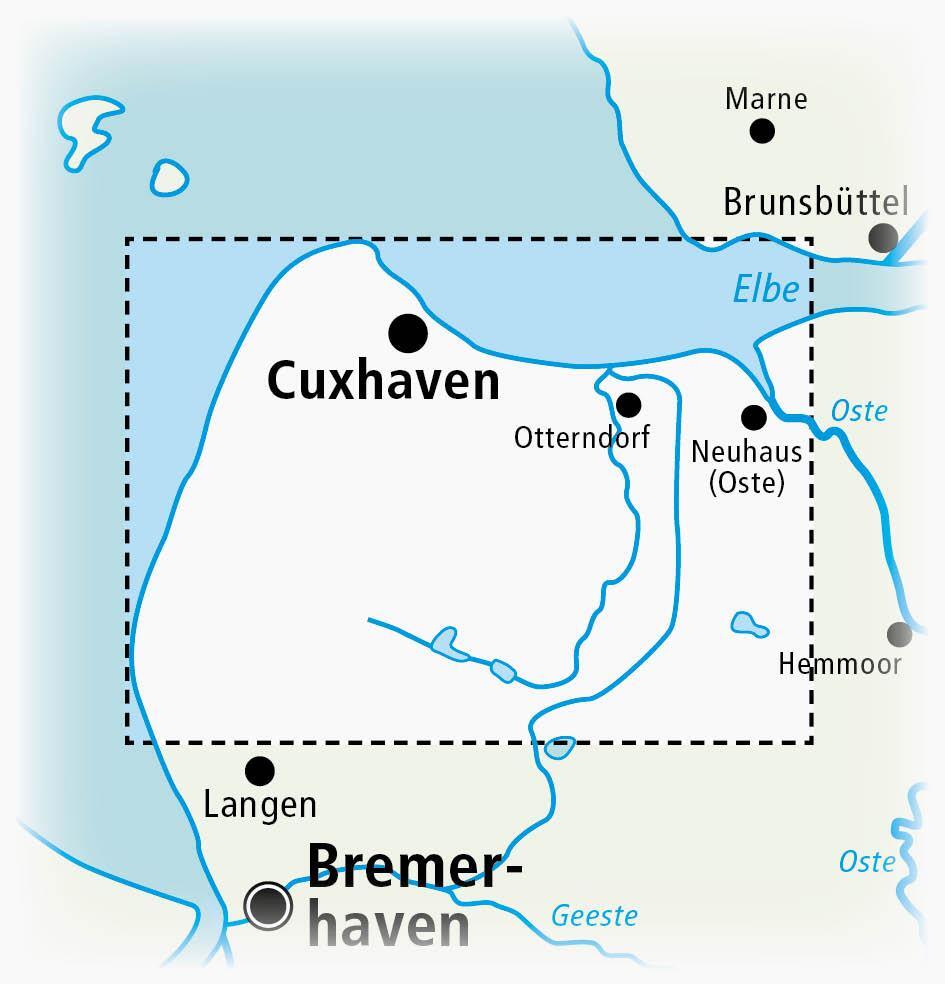 Bild: 9783747303559 | Cuxhaven und umzu (mit Stadtplan) 1:60 000 | (Land-)Karte | Deutsch